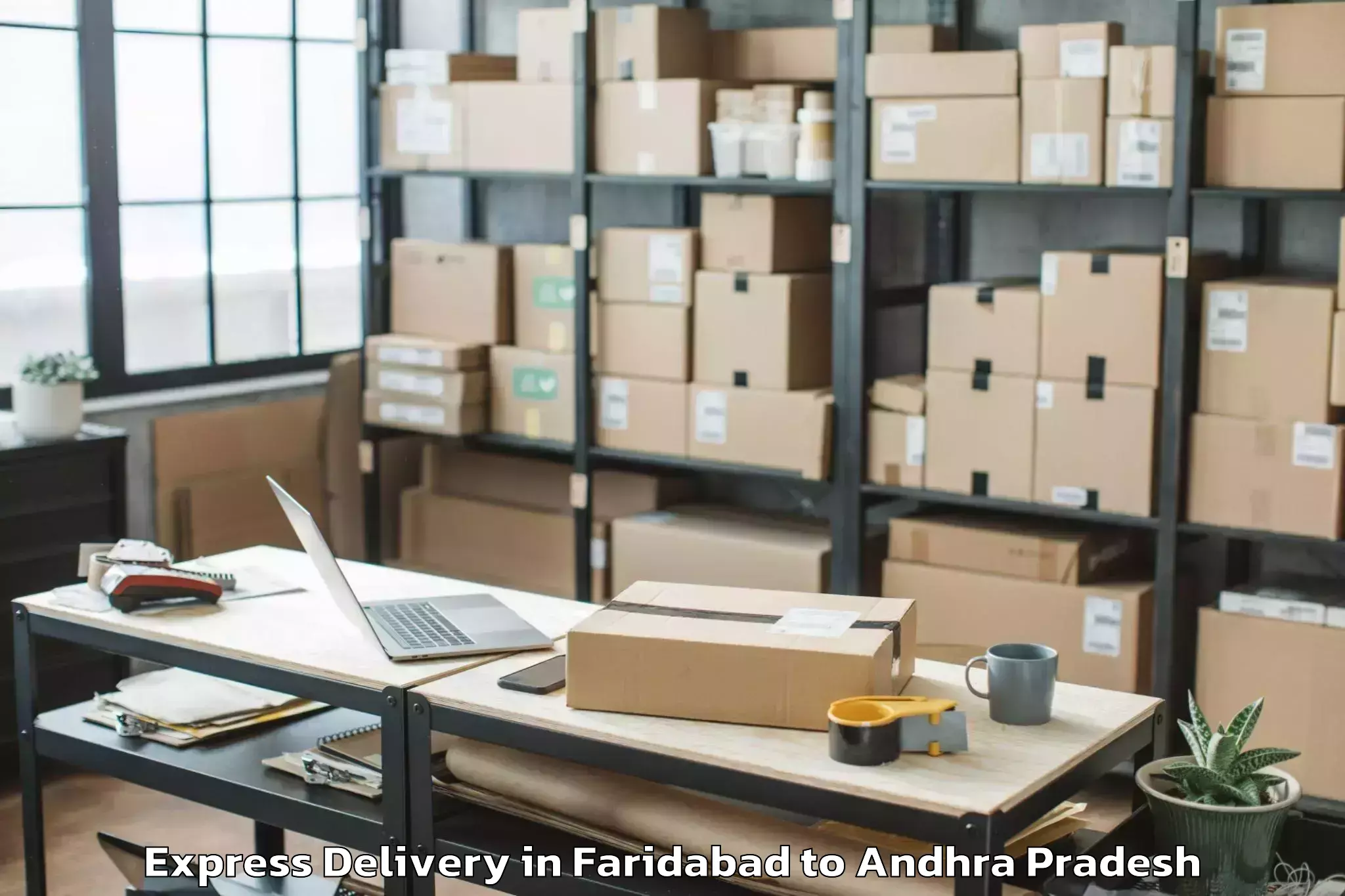 Top Faridabad to Abhilashi University Guntur Express Delivery Available